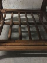 Table basse en rotin années 60