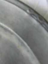 Assiette en étain à bord rond mouluré XVIIIème