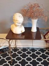 porte-revues vintage en métal doré des années 60