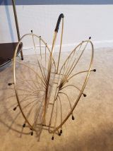 porte-revues vintage en métal doré des années 60