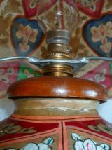 Lampe cuir chameau Pakistan vintage