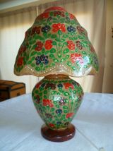 Lampe cuir de chameau, Pakistan, vintage