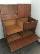 Commode vintage pieds compas,meuble pour vinyles ou hifi