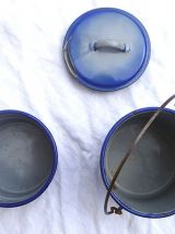 Gamelle en acier émaillé , vintage