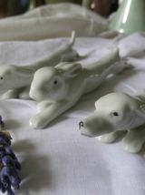 Lot de 6 repose-couverts animaux ARTS DÉCO en porcelaine