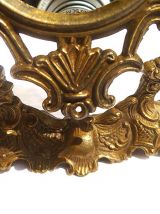 petit miroir  psyché  en laiton, vintage