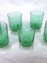 lot de 6 verres à pieds,  vintage