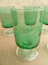 lot de 6 verres à pieds,  vintage