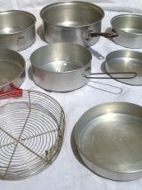 gamelles  de  camping en  alu  ,  vintage