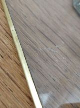 Vitrine vintage en verre , laiton et fond miroir