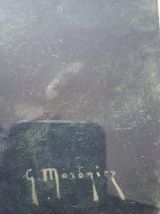 paire de lithographies signées Maroniez 