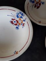 5 Assiettes plates et plat Moulin des Loups 