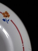 5 Assiettes plates et plat Moulin des Loups 