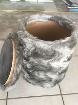Pouf coffre moumoute années 70