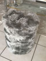 Pouf coffre moumoute années 70