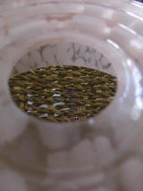 Abat jour ART déco en verre Clichy rose