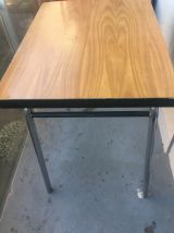 Table en formica vintage marron dans son jus
