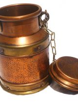 bidon  cuivre et laiton , vintage