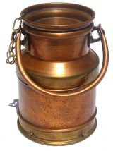 bidon  cuivre et laiton , vintage