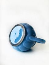 Ancienne théière en céramique bleue