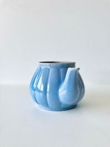 Ancienne théière en céramique bleue