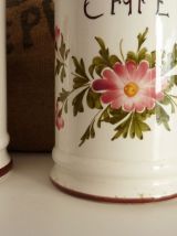 2 pots en céramique, Sucre et Café, estampillés Susy