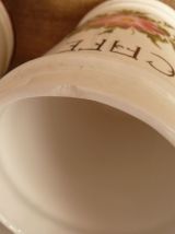 2 pots en céramique, Sucre et Café, estampillés Susy