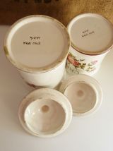 2 pots en céramique, Sucre et Café, estampillés Susy