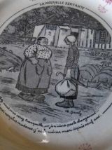 LOT de 4 assiettes parlantes "sujets GENTY"  XIXème 