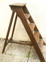 escabeau  ancien  en bois  , vintage