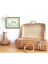 Valisette en osier et tissu