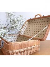 Valisette en osier et tissu