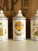 Série de pots en céramique, Sucre, Thé et Café