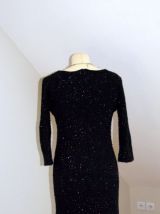 KAMOSHO / Robe de soirée noire et argentée taille 2 