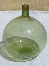 dame jeanne en verre , vintage