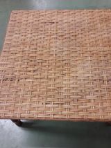 Table basse vintage en rotin