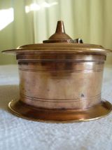 Encrier cuivre massif inde, vintage