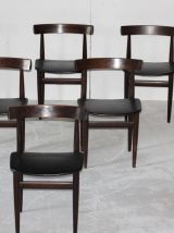 Hans Olsen - Frem Rojle - Table ronde et 6 chaises