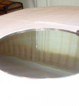 Plateau miroir et inox vintage