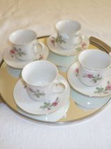 Plateau miroir et inox vintage