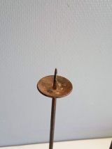 chandelier 3 branches ancien en métal plein noir années 50 