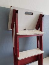 escabeau bois et métal 2 marches pliable et portable 