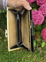 Porte monnaie en cuir Vintage