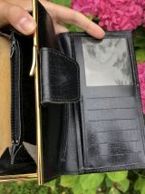 Porte monnaie en cuir Vintage