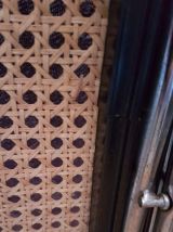 chaise pliable cannée  structure métal chromé style Castelli