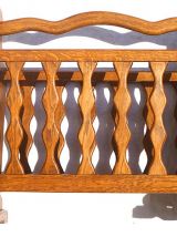 porte  revues  en bois massif , vintage