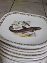 12 assiettes à poisson Longchamp