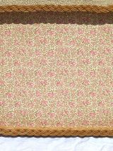 plateau de  service en rotin , vintage