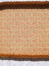 plateau de  service en rotin , vintage