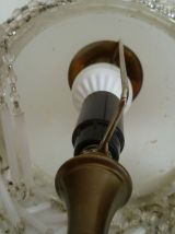 Lampe à poser champignon à pampilles, vintage